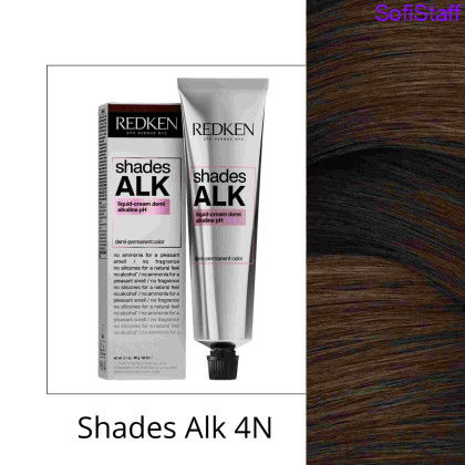 Redken Shades ALK Рідка напівстійка крем-фарба з лужним pH тон 4N Chicory Natural