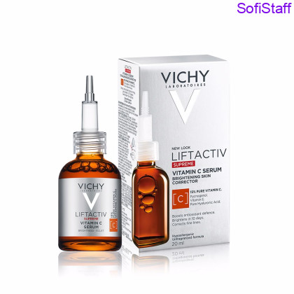 Liftactiv Supreme Антиоксидантна сироватка з вітаміном С16% для освітлення тону шкіри та розгладжування ліній зневоднення