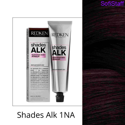 Redken Shades ALK Рідка напівстійка крем-фарба з лужним pH тон 1NA Dark Ash Natural Ash