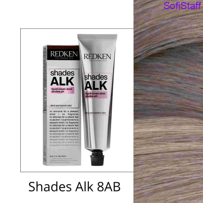 Redken Shades ALK Рідка напівстійка крем-фарба з лужним pH тон 8AB Snow Moon