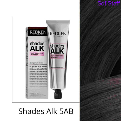 Redken Shades ALK Рідка напівстійка крем-фарба з лужним pH тон 5AB Windstorm