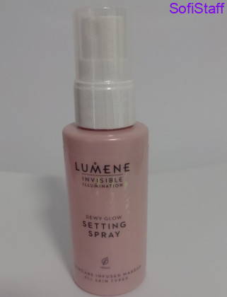 Міні формат Lumene Invisible Illumination Dewy Glow Спрей для фіксації макіяжу 50 ml