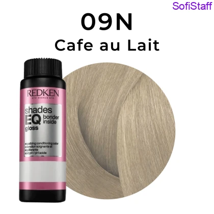 Redken Shades EQ Gloss Фарба для волосся тон в тон без аміаку з ефектом кондиціонера 09N Cafe Au Lait