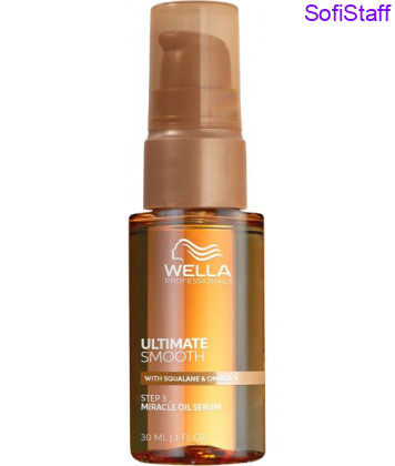 Wella Professionals Ultimate Smooth Oil поживна сироватка на основі олійки для волосся 30 мл