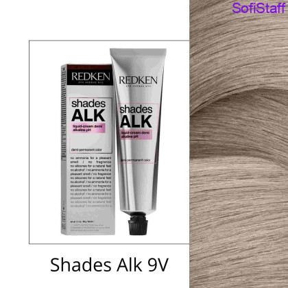 Redken Shades ALK Рідка напівстійка крем-фарба з лужним pH тон 9V Platinum Ice Violet