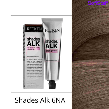 Redken Shades ALK Рідка напівстійка крем-фарба з лужним pH тон 6NA Granite Natural Ash