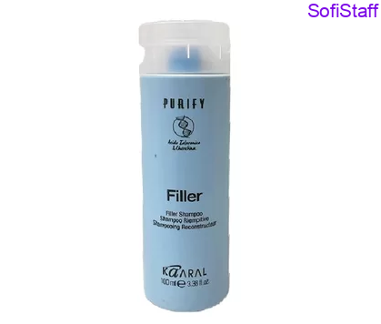 Міні формат Kaaral Purify Filler Шампунь для волосся з кератином і гіалуроновою кислотою 100 мл