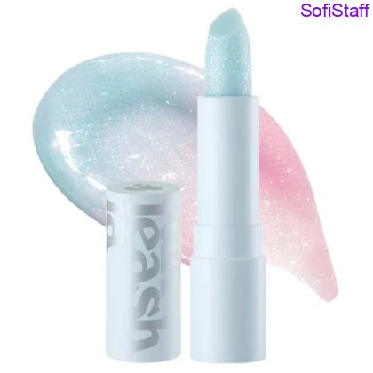 Unleashia Glacier Vegan зволожуючий бальзам для губ з блискітками відтінок 2 Blue Lagoon