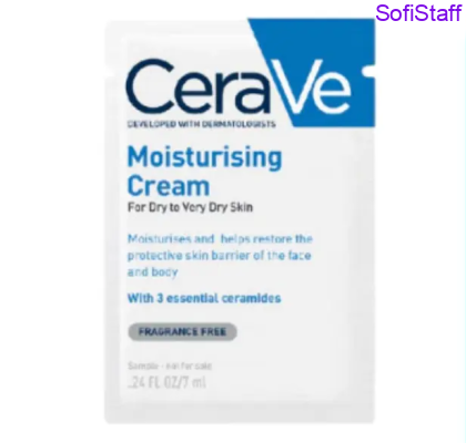 Пробник CeraVe Moisturizers зволожуючий крем для обличчя та тіла для сухої та дуже сухої шкіри 7 мл